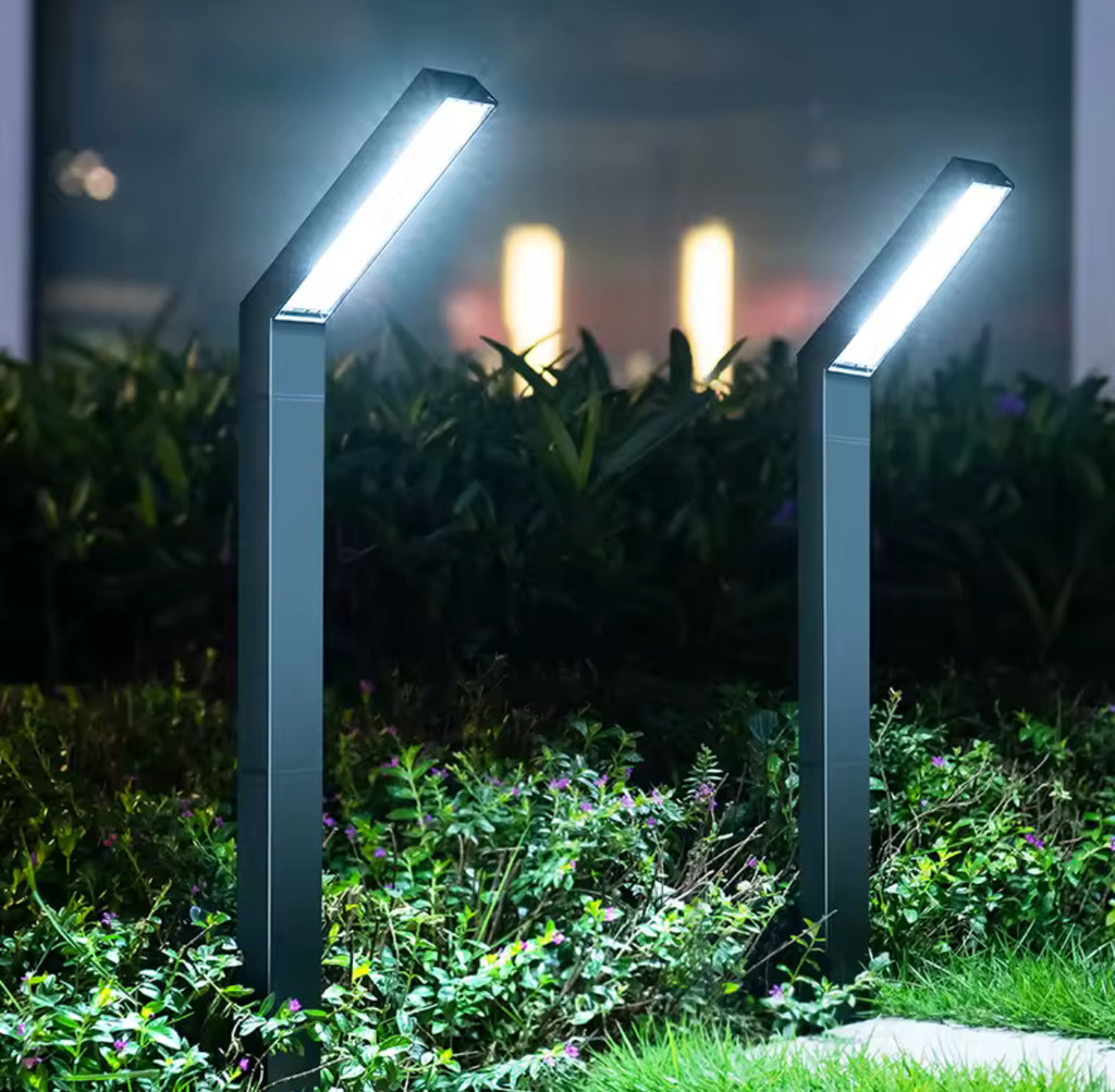 Moderne LED Solar Wegleuchten Wetterfest  | Klares Design, helle SMD-LEDs, Lichtfarbe wählbar, IP65 | Design-Wegbeleuchtung für Gartenweg, Einfahrt & Vorgarten