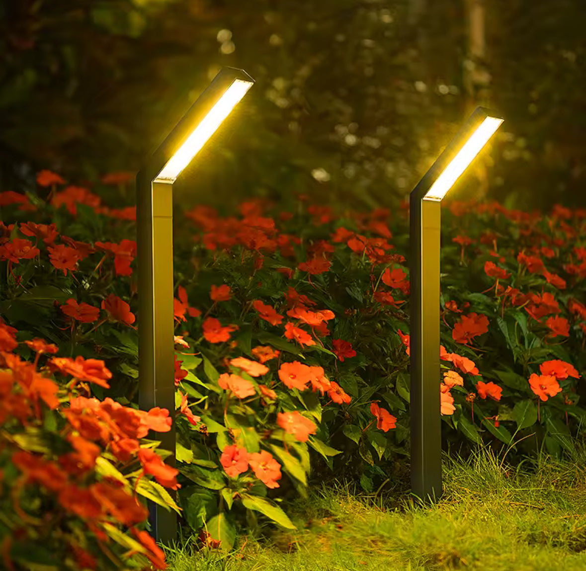 Moderne LED Solar Wegleuchten Wetterfest  | Klares Design, helle SMD-LEDs, Lichtfarbe wählbar, IP65 | Design-Wegbeleuchtung für Gartenweg, Einfahrt & Vorgarten