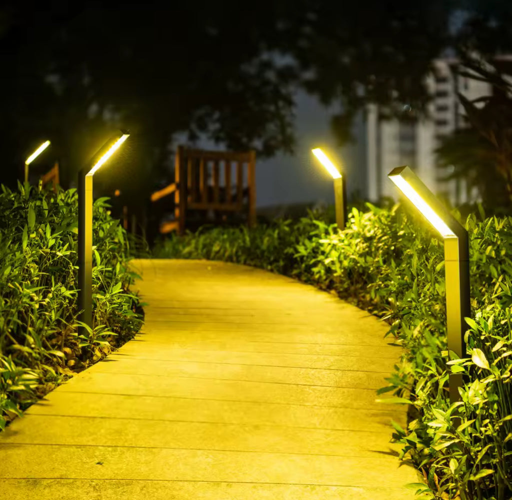 Moderne LED Solar Wegleuchten Wetterfest  | Klares Design, helle SMD-LEDs, Lichtfarbe wählbar, IP65 | Design-Wegbeleuchtung für Gartenweg, Einfahrt & Vorgarten