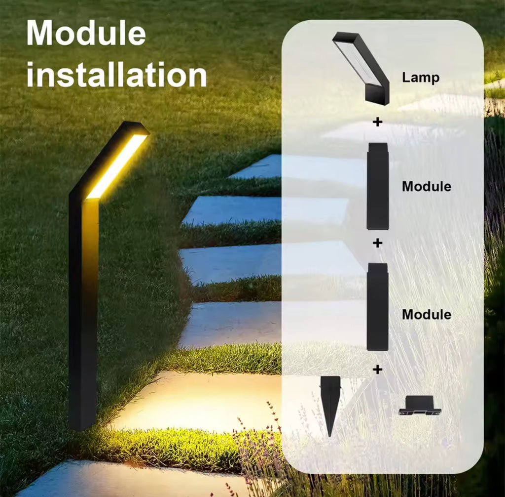 Moderne LED Solar Wegleuchten Wetterfest  | Klares Design, helle SMD-LEDs, Lichtfarbe wählbar, IP65 | Design-Wegbeleuchtung für Gartenweg, Einfahrt & Vorgarten