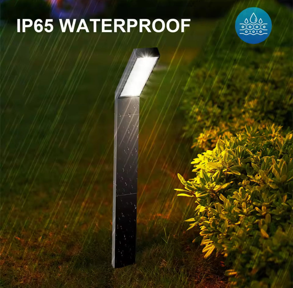 Moderne LED Solar Wegleuchten Wetterfest  | Klares Design, helle SMD-LEDs, Lichtfarbe wählbar, IP65 | Design-Wegbeleuchtung für Gartenweg, Einfahrt & Vorgarten