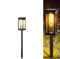 Solar Garten Wegeleuchte mit LED Birnen | Modernes Klarglas-Design, höhenverstellbar, 8–12 h Leuchtdauer, IP65 | Design-Wegbeleuchtung für Gartenweg, Beet & Einfahrt