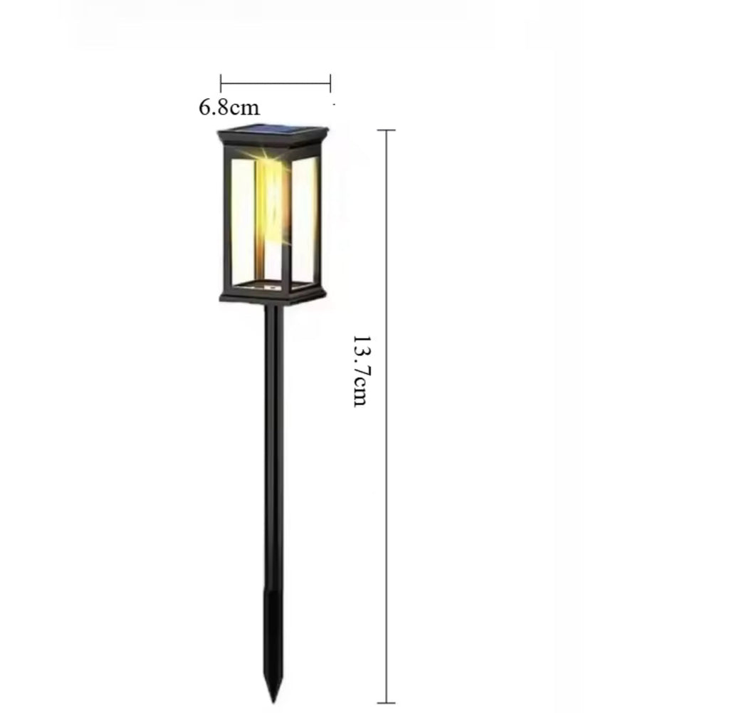 Solar Garten Wegeleuchte mit LED Birnen | Modernes Klarglas-Design, höhenverstellbar, 8–12 h Leuchtdauer, IP65 | Design-Wegbeleuchtung für Gartenweg, Beet & Einfahrt