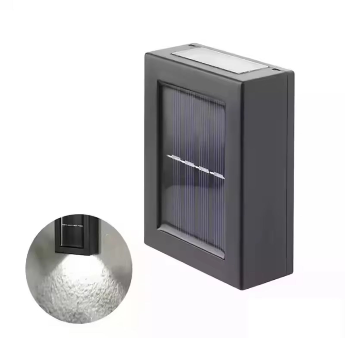 Solar Wandstrahler mit Up-&-Down-Licht | Zwei Lichtkegel, warmweiss, kaltweiss oder mehrfarbig, IP65 | Solar-Wandbeleuchtung für Zaun, Fassade, Haustür & Garage