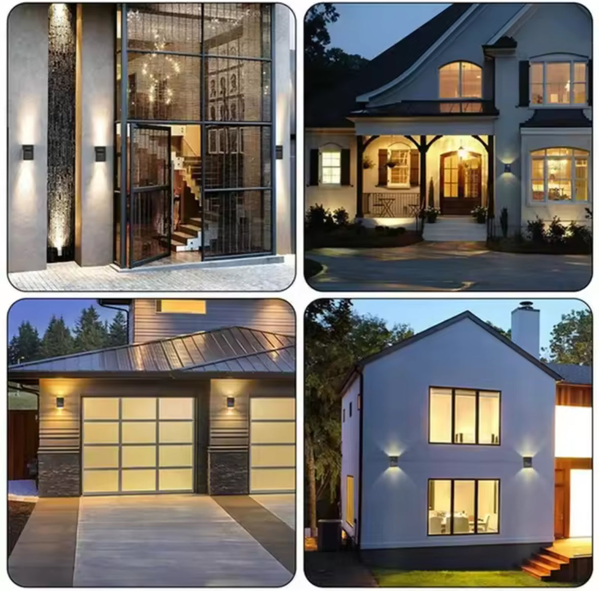 Solar Wandstrahler mit Up-&-Down-Licht | Zwei Lichtkegel, warmweiss, kaltweiss oder mehrfarbig, IP65 | Solar-Wandbeleuchtung für Zaun, Fassade, Haustür & Garage