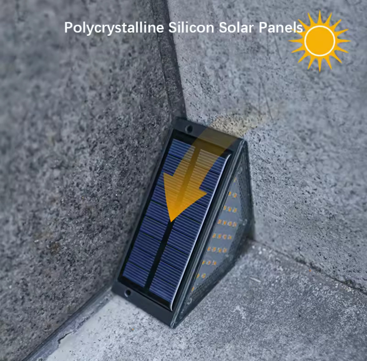 Solar Stufenlicht mit 24 LEDs |  bis 10 h Leuchtdauer, IP65, kleben oder schrauben | Treppenbeleuchtung für Gartentreppe, Veranda & Gehweg