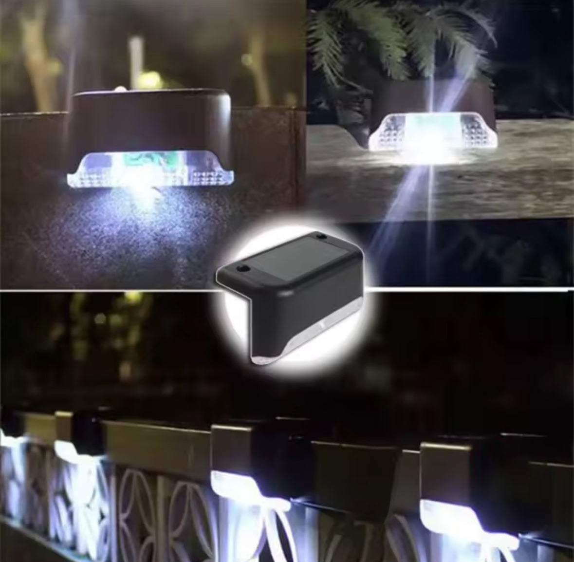 Solar Weglicht für Geländer & Stufen | Warmweiss oder kaltweiss, 8–12 h Leuchtdauer, IP65, Sets bis 32 Stück | Solarbeleuchtung für Treppe, Terrasse & Zaun