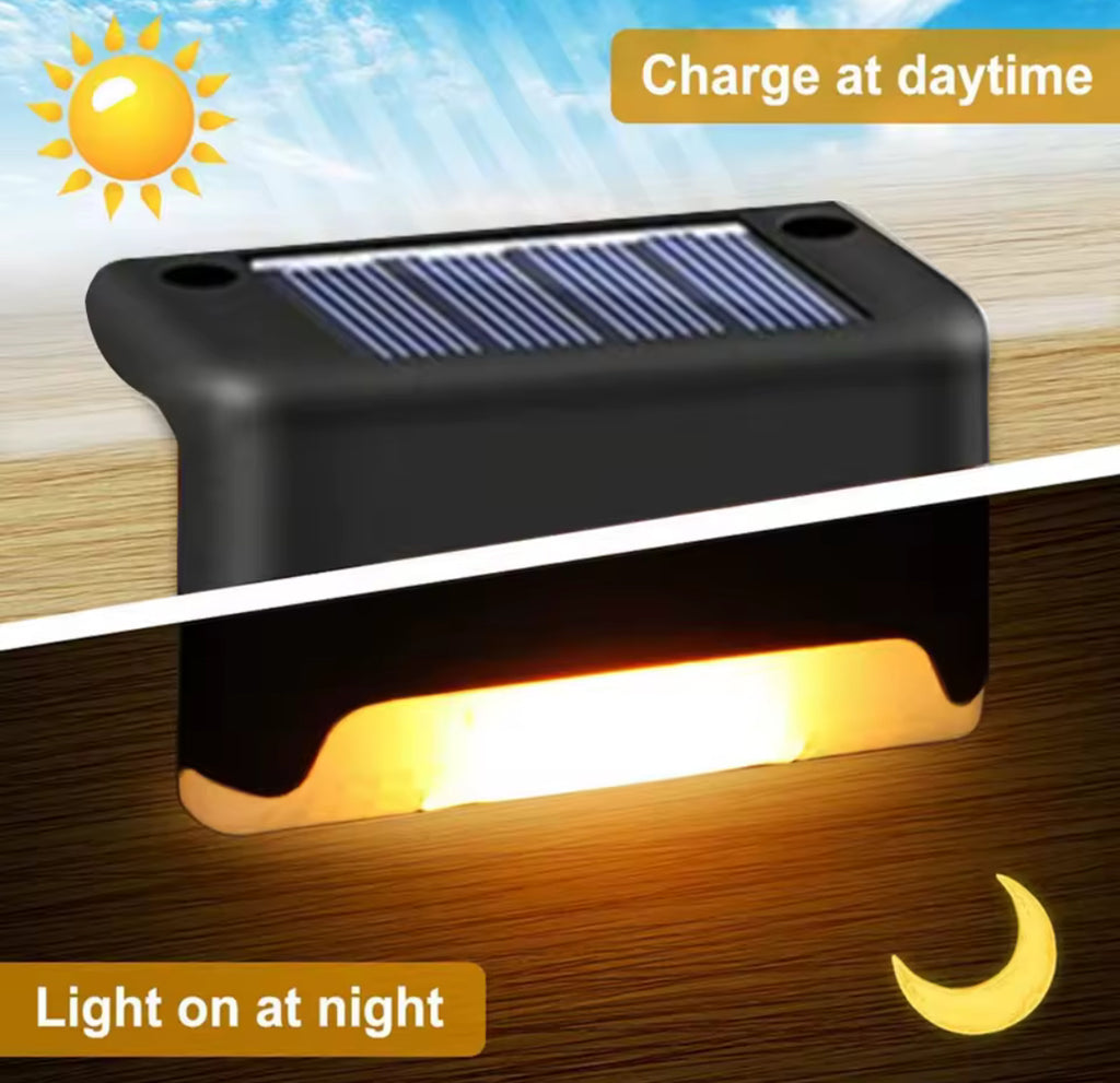 Solar Weglicht für Geländer & Stufen | Warmweiss oder kaltweiss, 8–12 h Leuchtdauer, IP65, Sets bis 32 Stück | Solarbeleuchtung für Treppe, Terrasse & Zaun