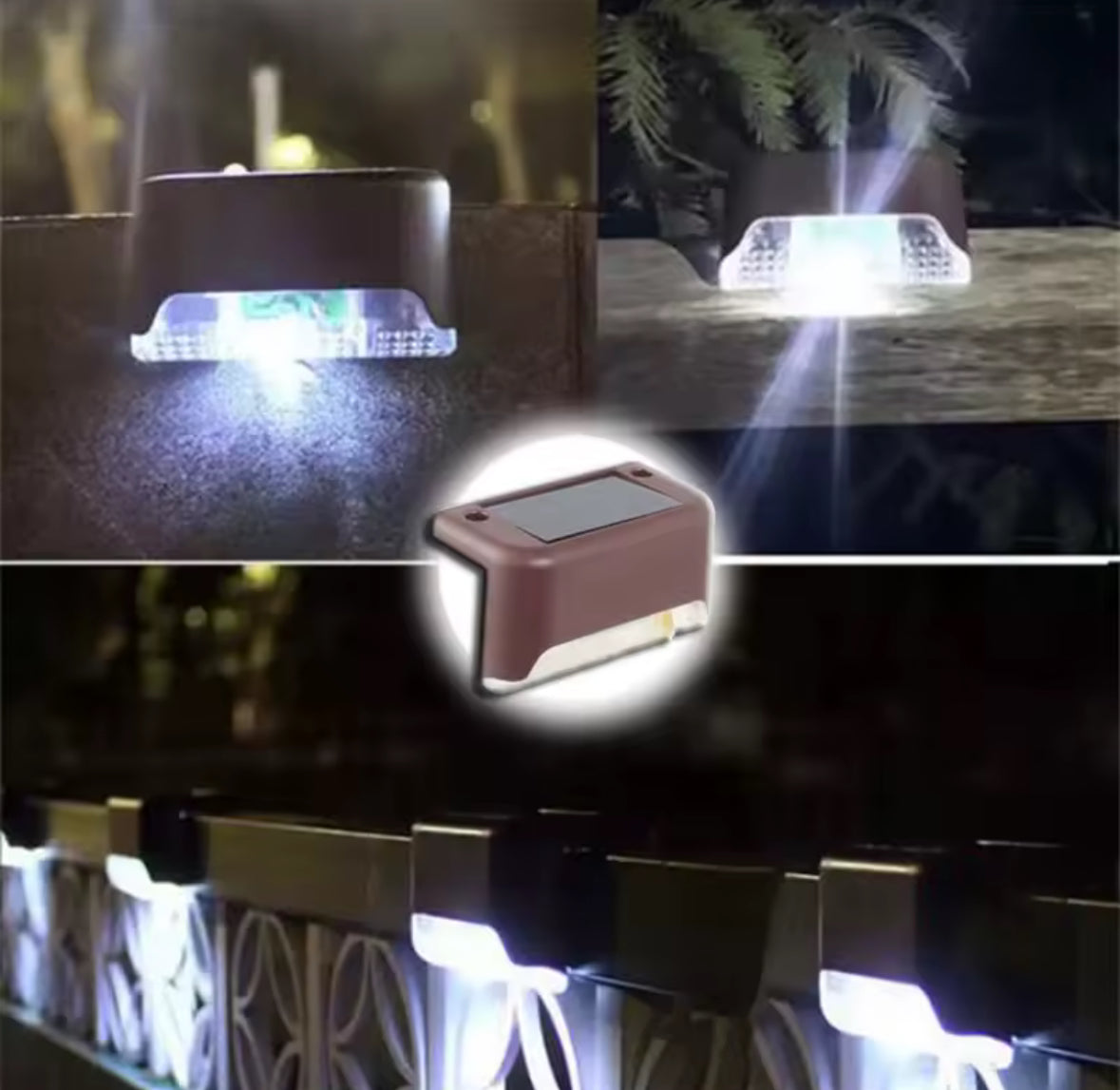 Solar Weglicht für Geländer & Stufen | Warmweiss oder kaltweiss, 8–12 h Leuchtdauer, IP65, Sets bis 32 Stück | Solarbeleuchtung für Treppe, Terrasse & Zaun