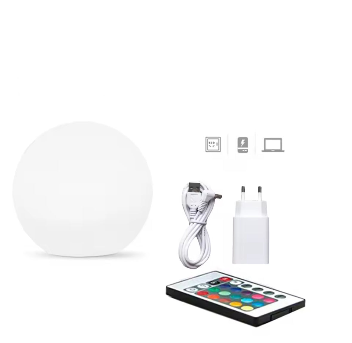 LED Leuchtkugel RGB schwimmend | Farbwechsel per Fernbedienung, 12 bis 25 cm, Akku, IP68 | Schwimmendes Farblicht für Pool, Teich, Garten & Party