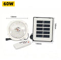 Solar Deckenleuchte mit Fernbedienung | 60 bis 500 W, separates Solarpanel, dimmbar, Timer, IP66 | Stromlose Beleuchtung für Carport, Gartenhaus, Schuppen, Stall & Vordach