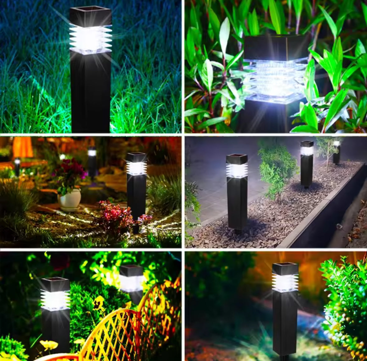 Solar Wegpoller mit Lamellenkopf | Blendfreies Licht, warmweiss oder kaltweiss, 6–12 h Leuchtdauer, IP65 | Moderne Solar-Wegbeleuchtung für Gartenweg, Rasenkante & Einfahrt