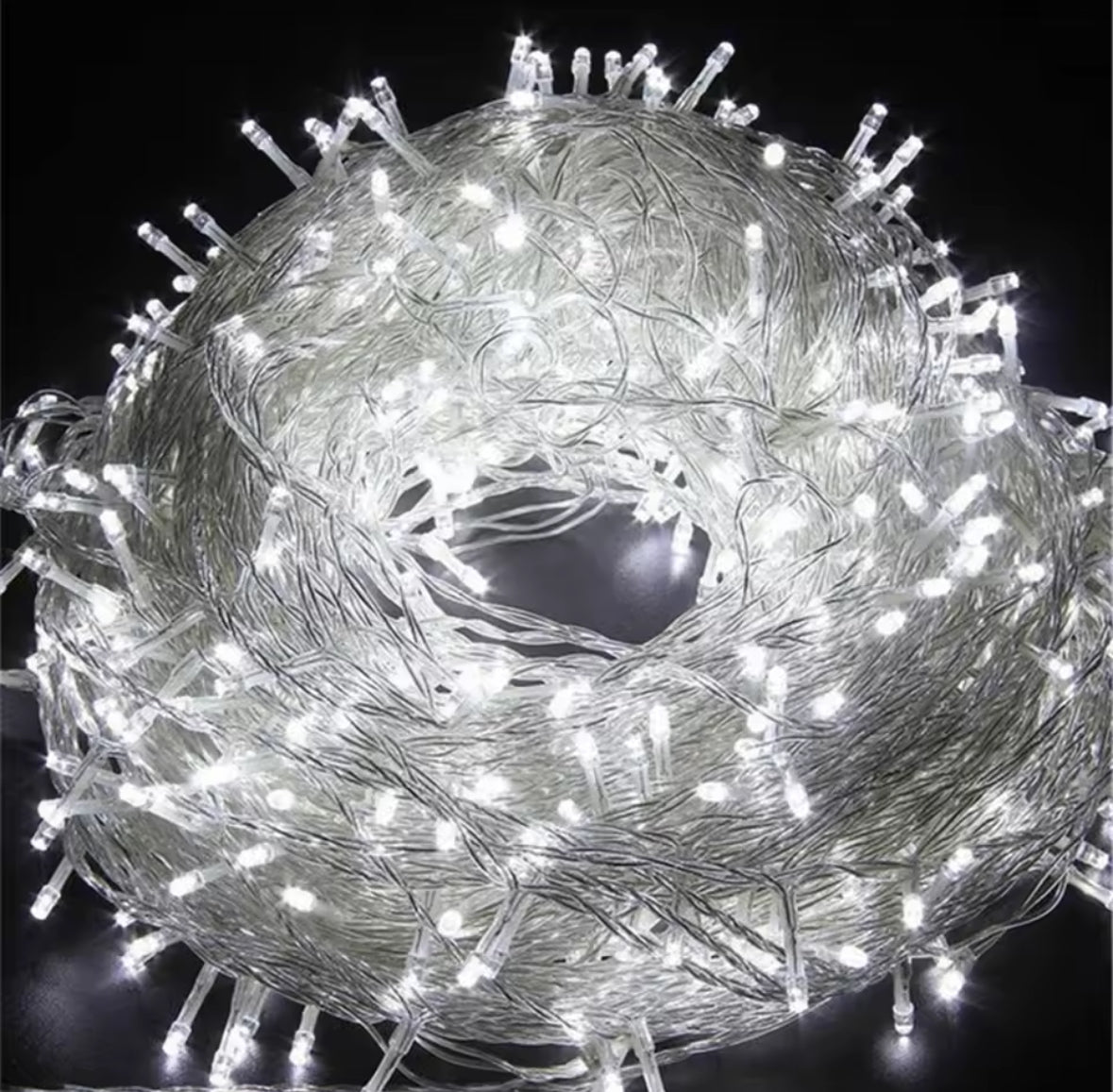 Festliche Weihnachts-Lichterkette XXL mit 8 Leuchtmodi | 5 bis 100 m, warmweiss, kaltweiss oder bunt, transparentes Kabel | Weihnachtsbeleuchtung für Christbaum, Fassade, Balkon &