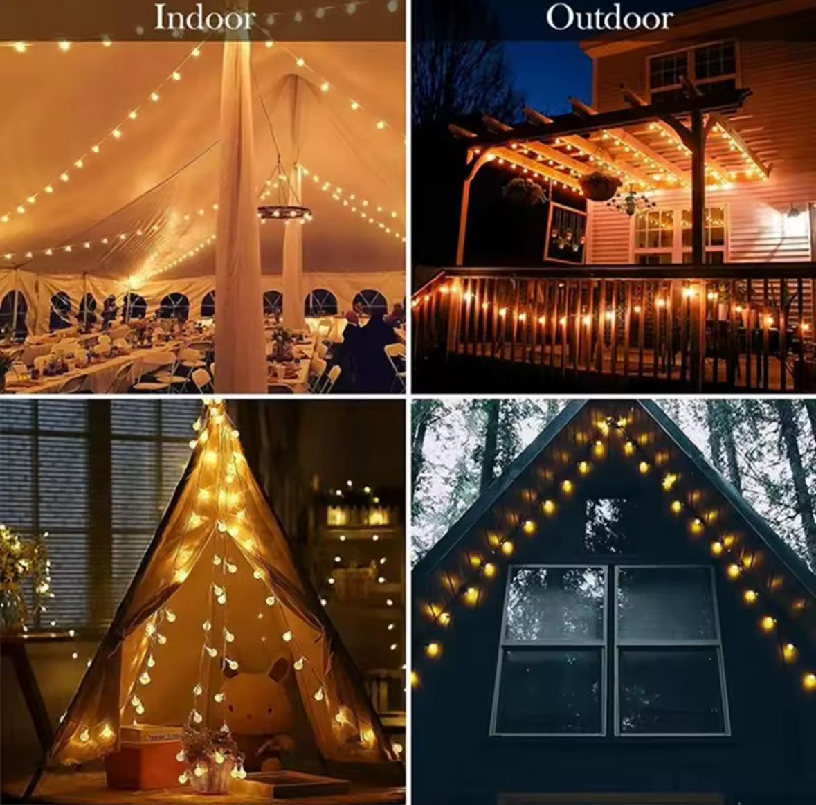 LED Motiv-Lichterkette mit Batteriebetrieb | Stern, Schneeflocke oder Kristallkugel, 1,5 bis 10 m, warmweiss, kaltweiss oder bunt | Stimmungslicht für Wohnzimmer, Tischdeko & Weihnachten