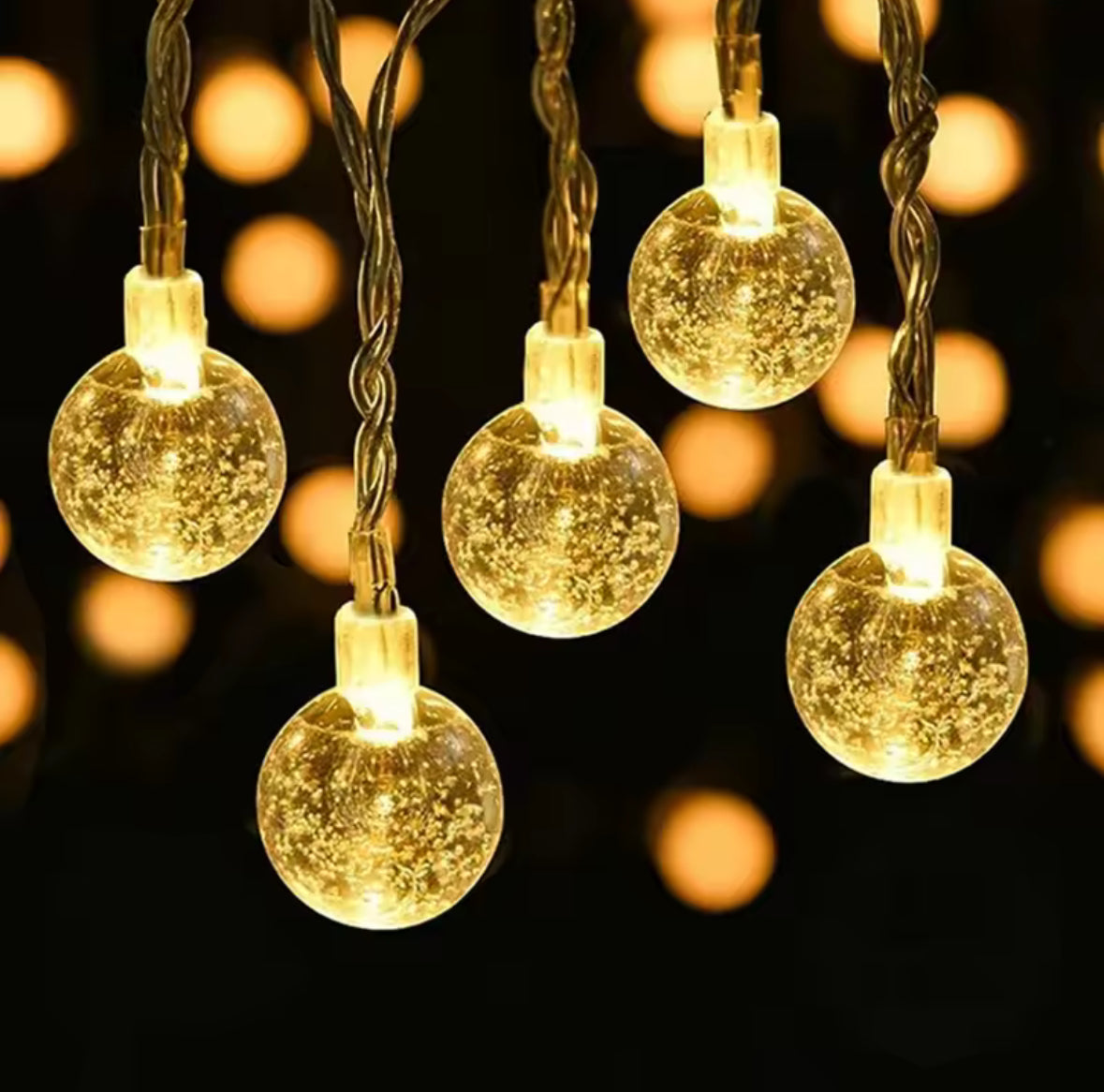 LED Motiv-Lichterkette mit Batteriebetrieb | Stern, Schneeflocke oder Kristallkugel, 1,5 bis 10 m, warmweiss, kaltweiss oder bunt | Stimmungslicht für Wohnzimmer, Tischdeko & Weihnachten