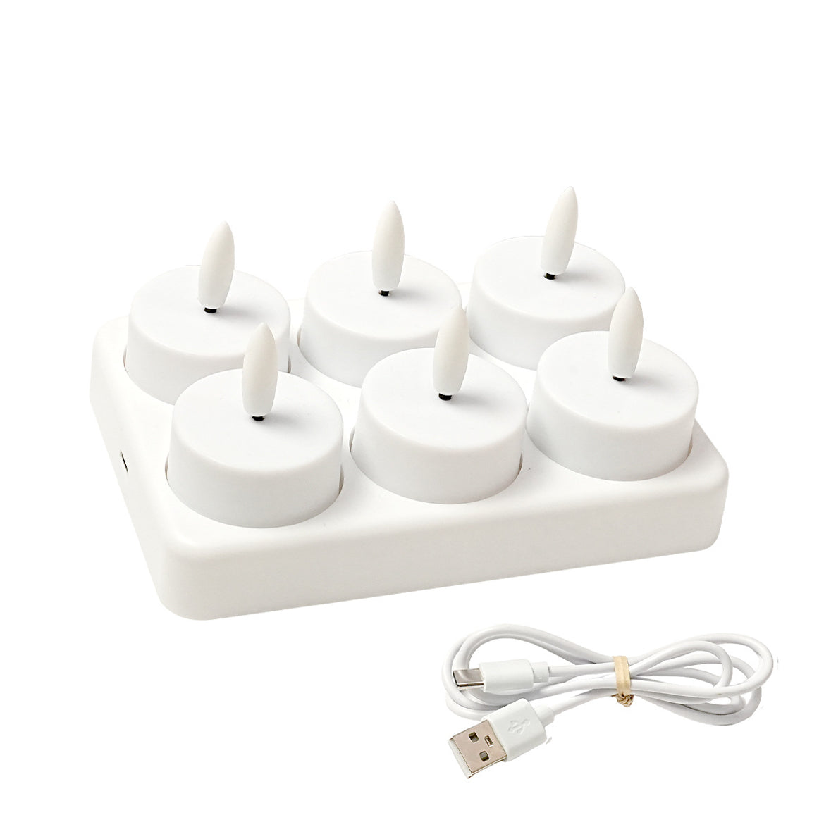 LED Teelichter mit Ladestation & Fernbedienung | Realistischer Flammeneffekt, Timer, dimmbar, 30h Leuchtdauer, USB-C | Sichere Kerzen für Adventskranz, Laterne, Hochzeit & Deko